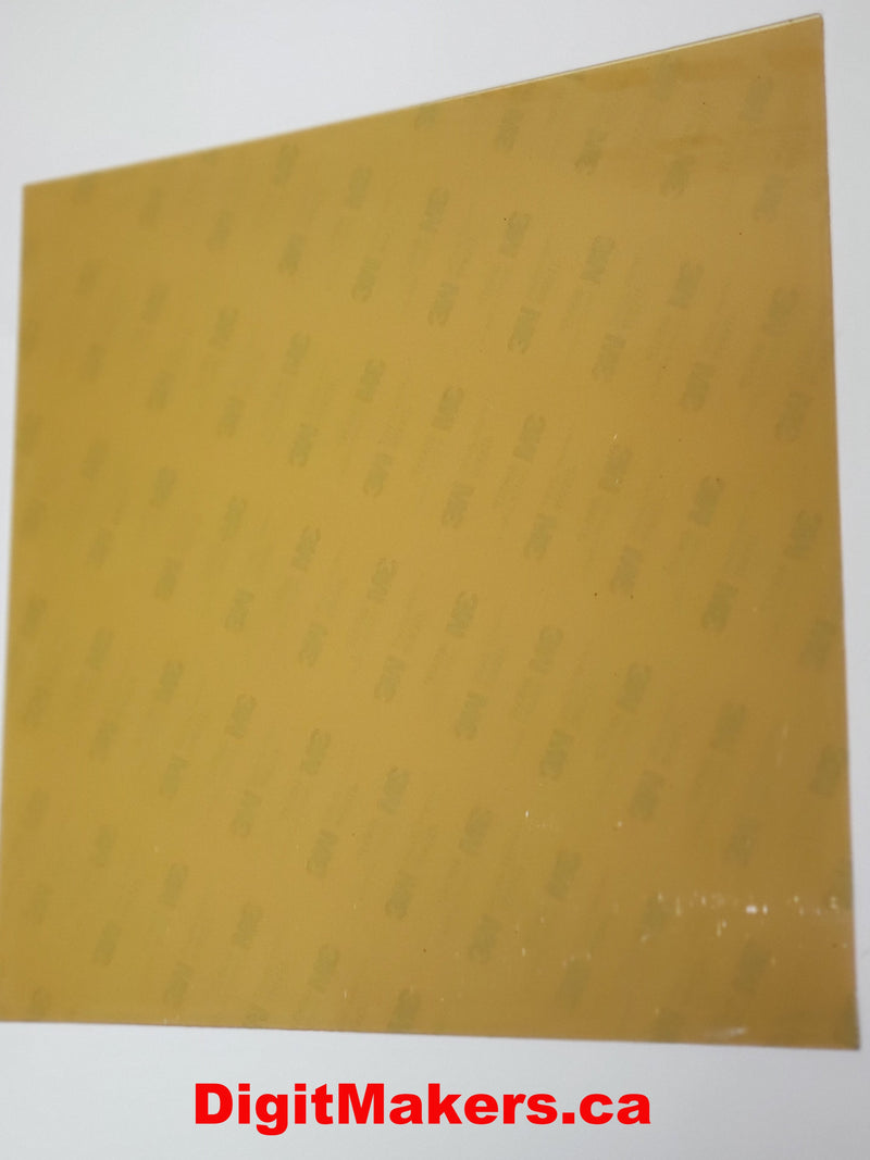 PEI Sheet 1 mm Thick with 486MP 3M Adhesive Backing - Digitmakers.ca providing 3d printers, 3d scanners, 3d filaments, 3d printing material , 3d resin , 3d parts , 3d printing services