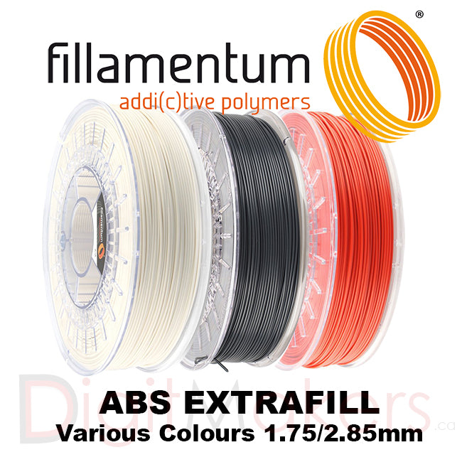 Fillamentum ABS Extrafill 1.75/2.85mm, 750g Spool Various Colours - Digitmakers.ca providing 3d printers, 3d scanners, 3d filaments, 3d printing material , 3d resin , 3d parts , 3d printing services