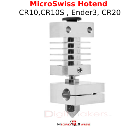 Micro Swiss All Metal Hotend Kit for Creality CR-10 / CR10S / CR20 / Ender 2, 3, 5 Printers - Digitmakers.ca