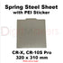 Spring Steel Sheet with PEI Coating Various Sizes - Digitmakers.ca providing 3d printers, 3d scanners, 3d filaments, 3d printing material , 3d resin , 3d parts , 3d printing services