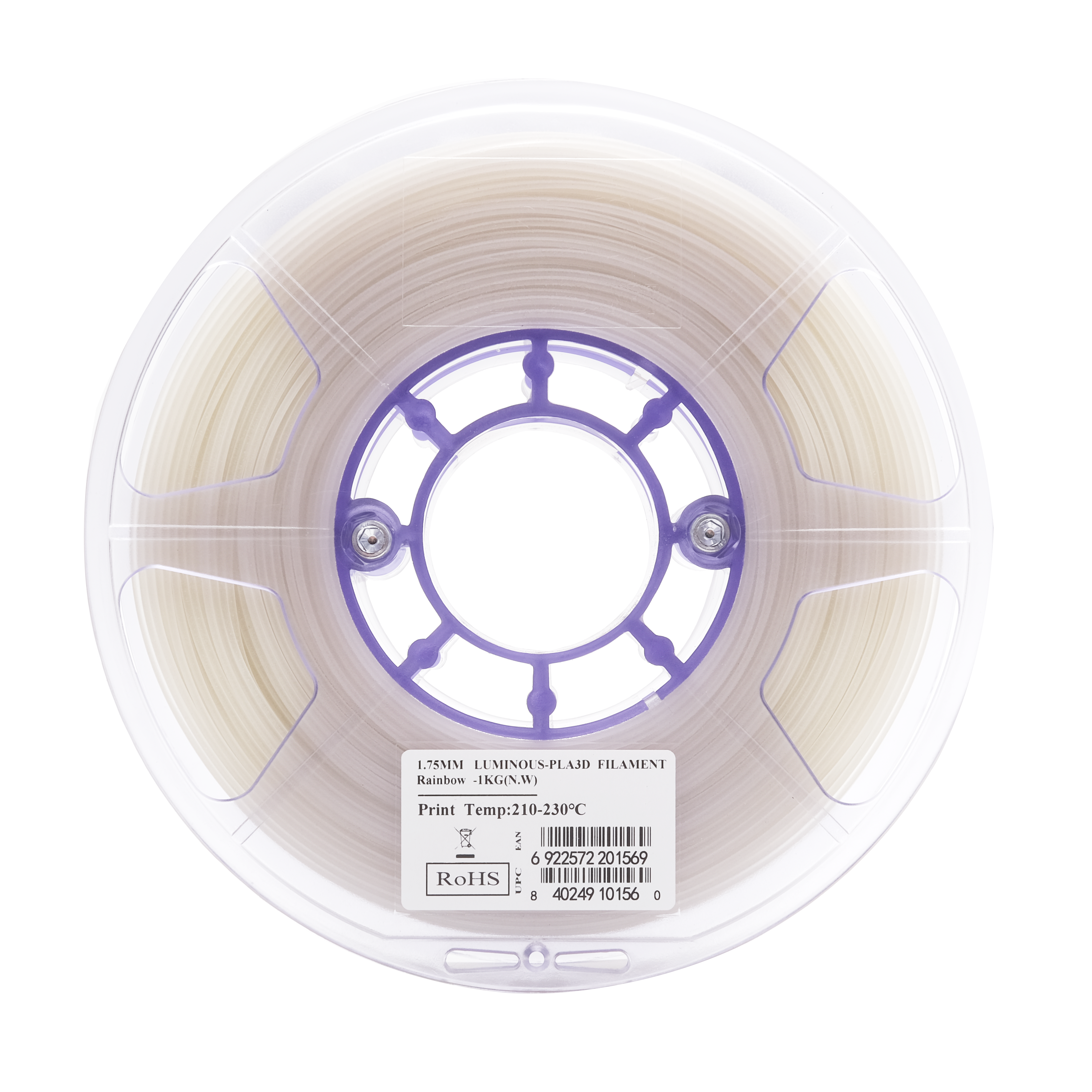 eSun Luminous Rainbow PLA Filament 1.75mm 1kg Spool - Digitmakers.ca
