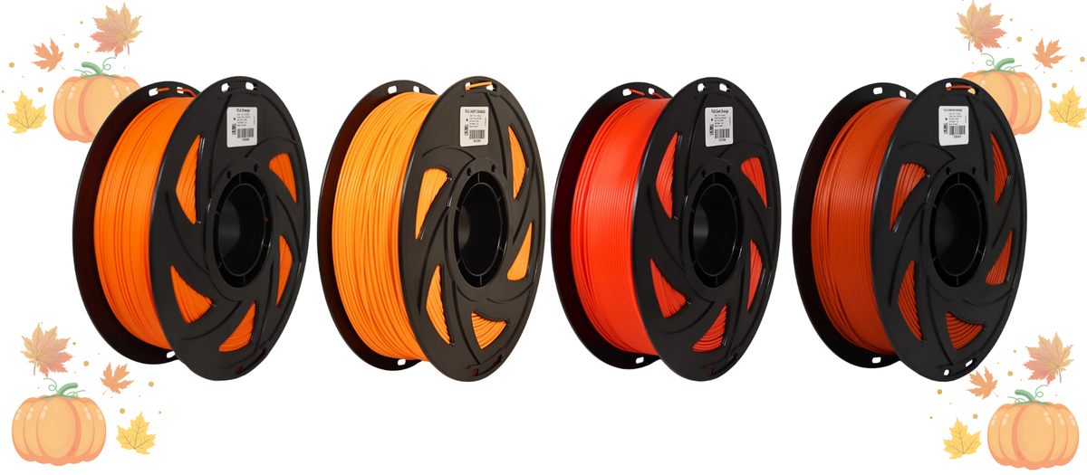 4 Shades of Orange PLA for Your Fall 3D Printing Projects