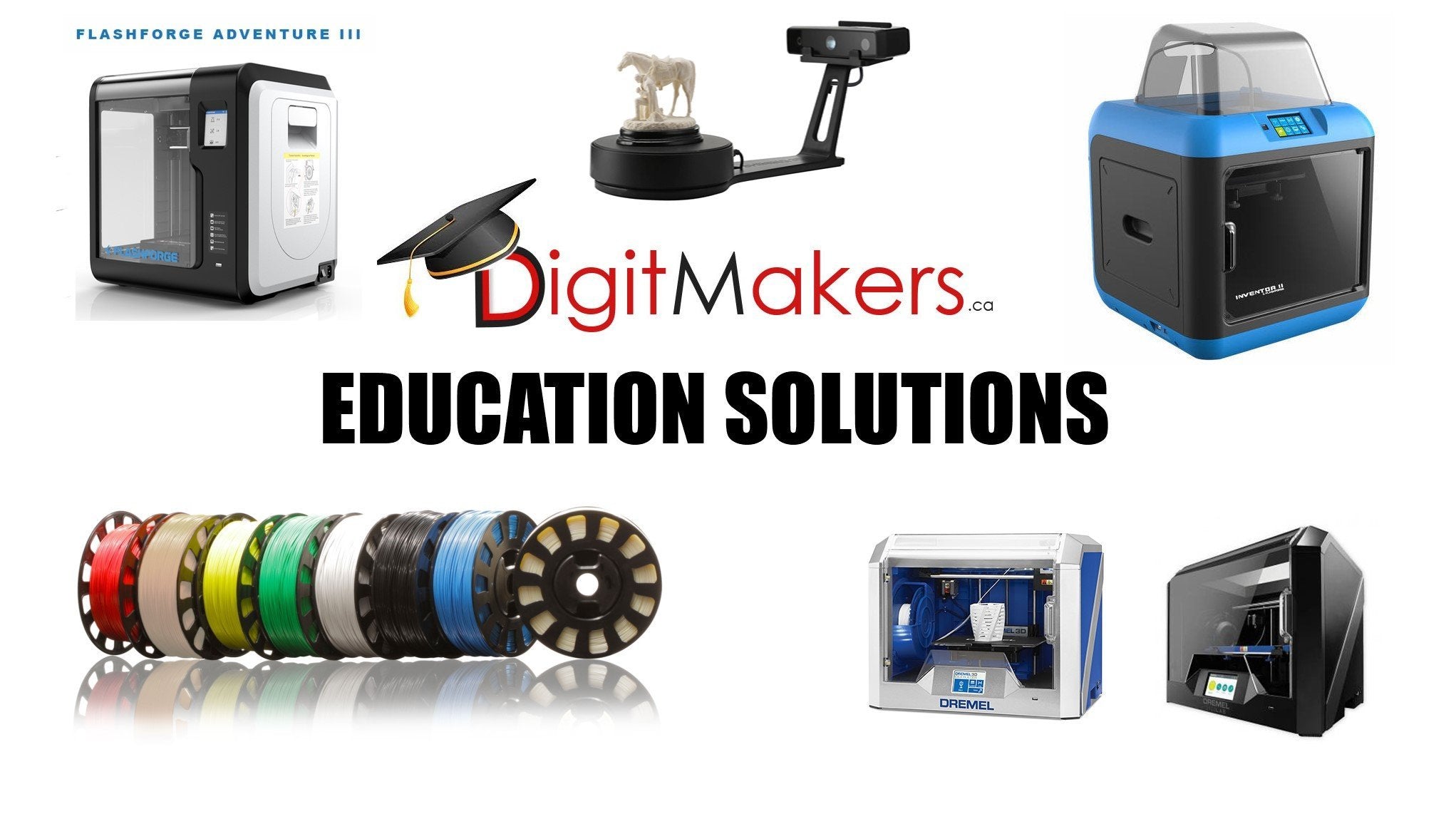 3D Printing Canada, Filaments.ca, 3D Filaments, 3D Scanners, 3D Printers, Digitmakers