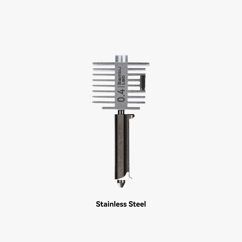 Bambu Lab Hotend with Hardened/Stainless Steel Nozzle (Various Sizes)  - A1 Series