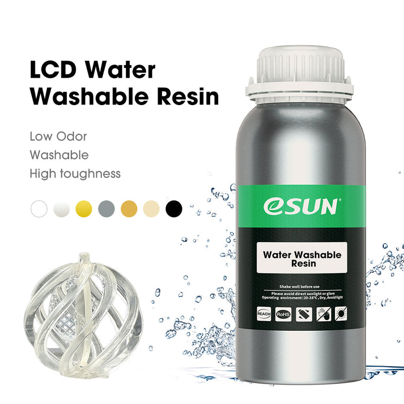 ESUN Water Washable Resin For LCD Printer 500g - various colors - Digitmakers.ca providing 3d printers, 3d scanners, 3d filaments, 3d printing material , 3d resin , 3d parts , 3d printing services