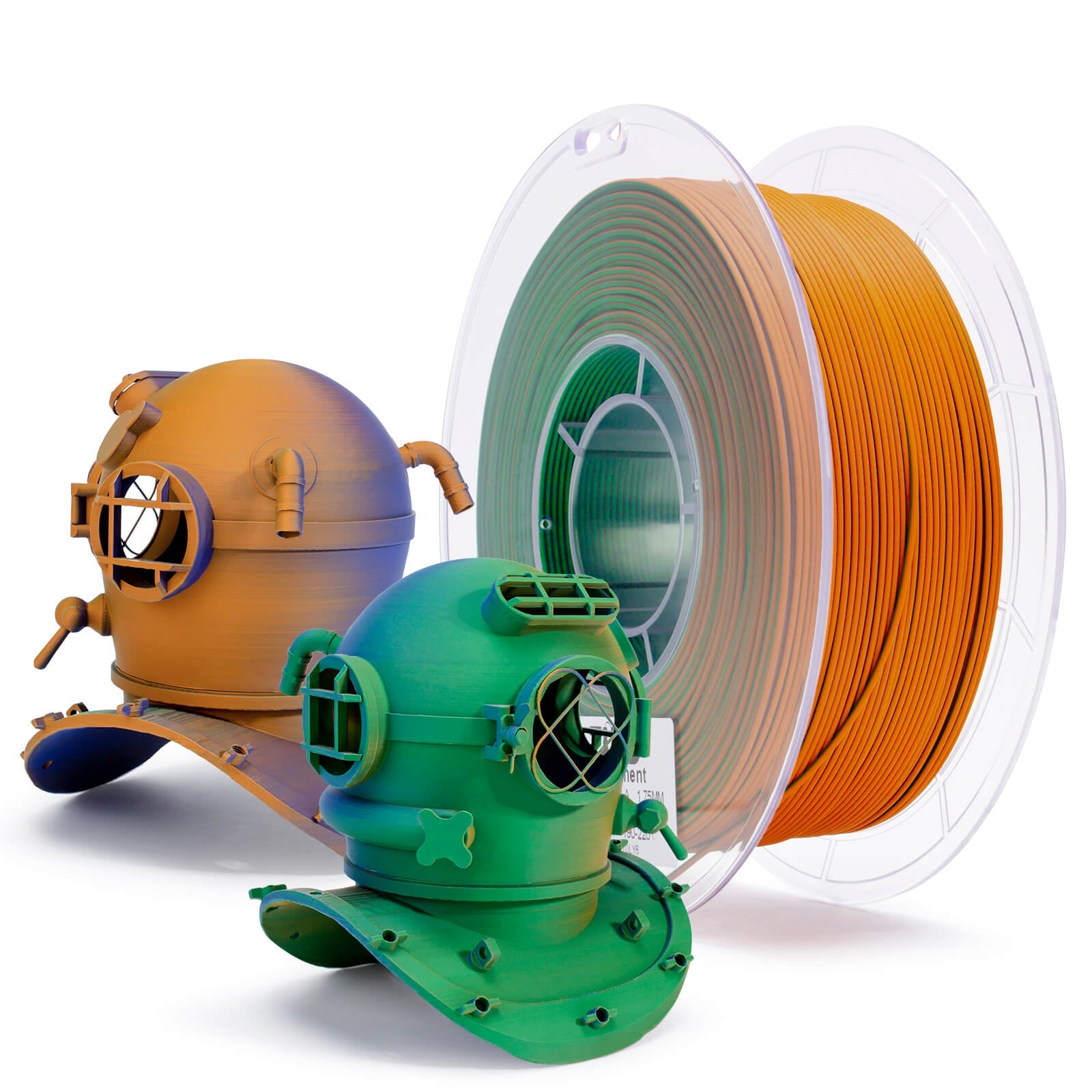 ZIRO Triple Color Co-extrusion Matte PLA Filament - 1kg, 1.75mm