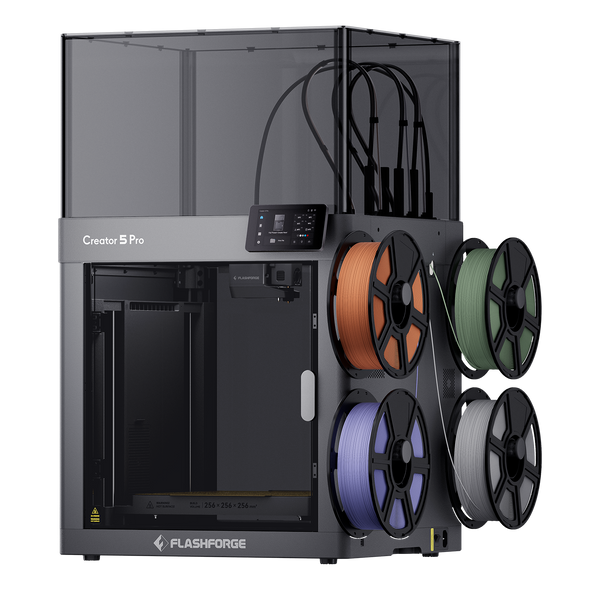 Flashforge Creator 5 Pro 4-Toolheads Enclosed Multi-Color 3D Printer - ETL Certified