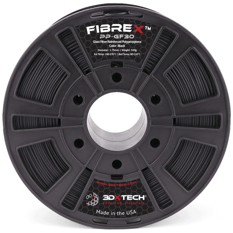 FibreX™ PP+GF30 - 1.75mm 500g Black - Digitmakers.ca