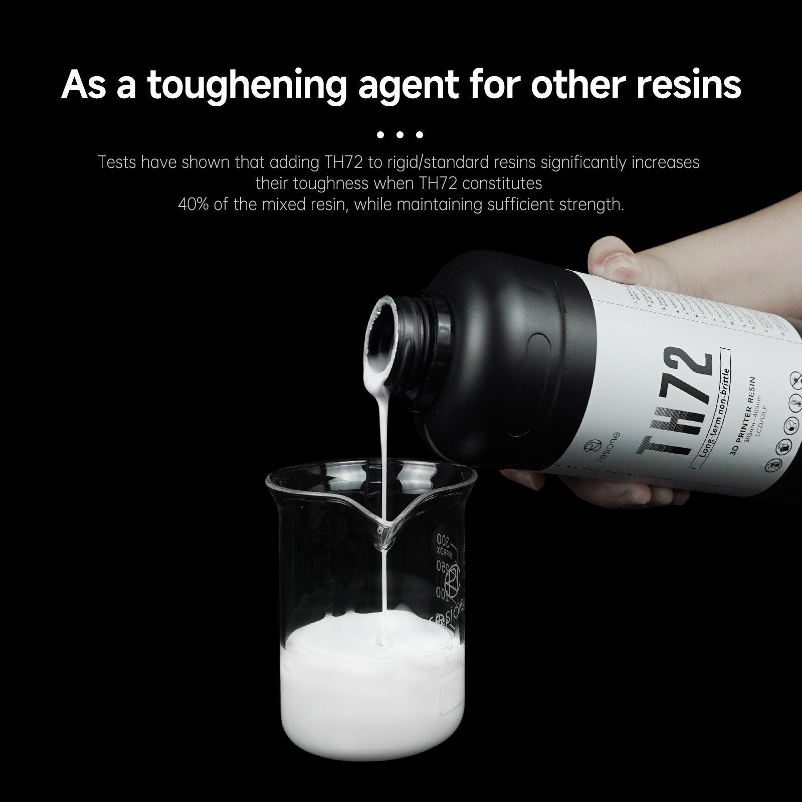 Resione TH72 Long-lasting Non-brittle Resin (1kg) - Various colors