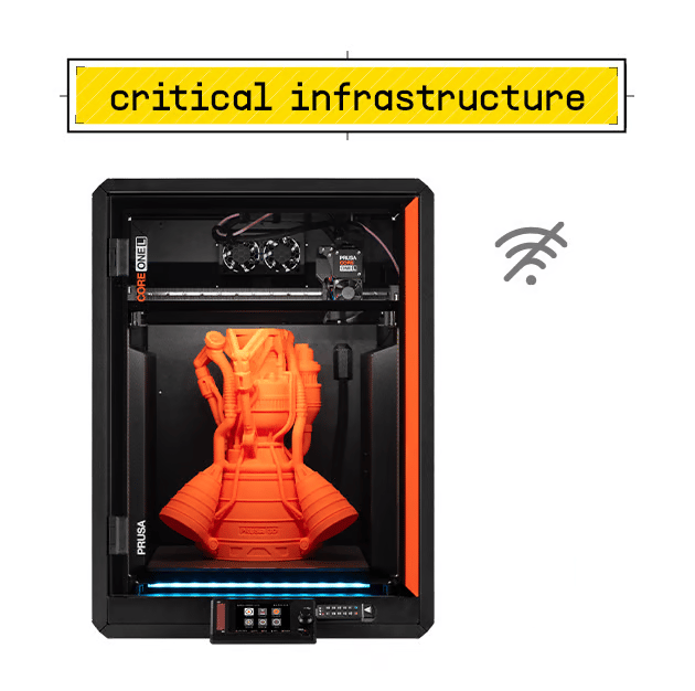 Prusa CORE One L+ Critical Infrastructure Edition (with encrypted 30GB USB) - ETL Certified