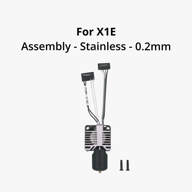 Bambu Lab Complete Hotend Assembly with Hardened / Stainless Steel Nozzle - X1E