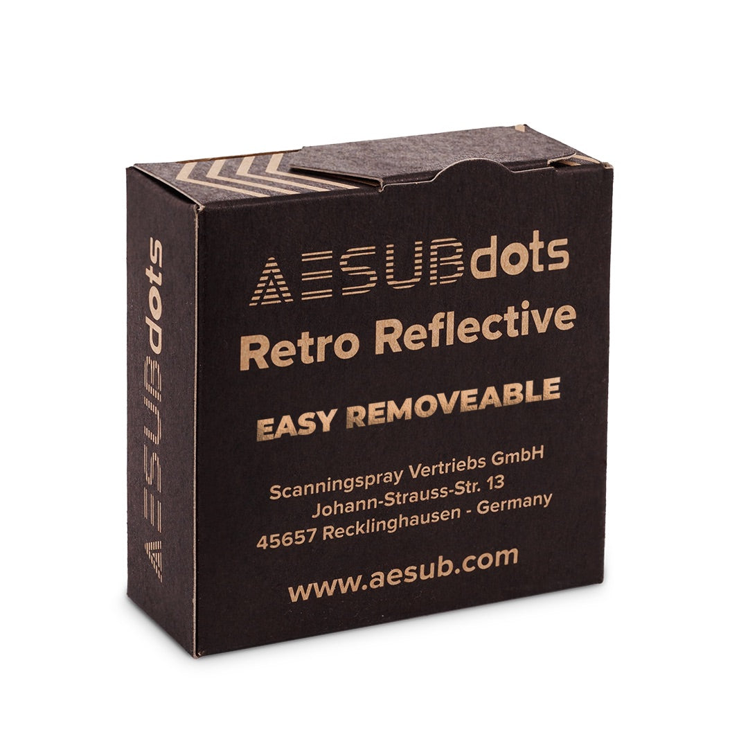AESUBdots Retro Reflective Targets (Easy Remove)- 6mm 3000/roll
