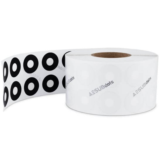 Cibles auto-réfléchissantes AESUBdots (facile à retirer) - 6mm 3000/rouleau