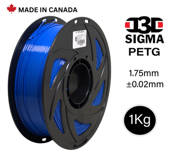 D3D Sigma PETG 1kg 1.75 mm Spooled Various Colors
