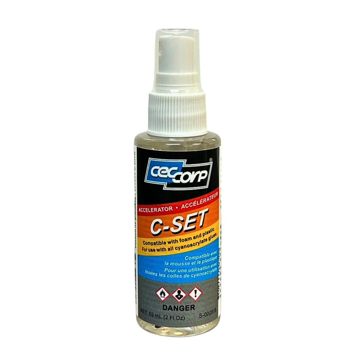 C-Set Super Glue Accelerator Pump Spray 2oz