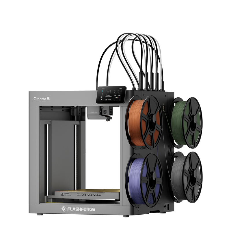 Flashforge Creator 5 4-Toolheads Multi-Color 3D Printer - ETL Certified