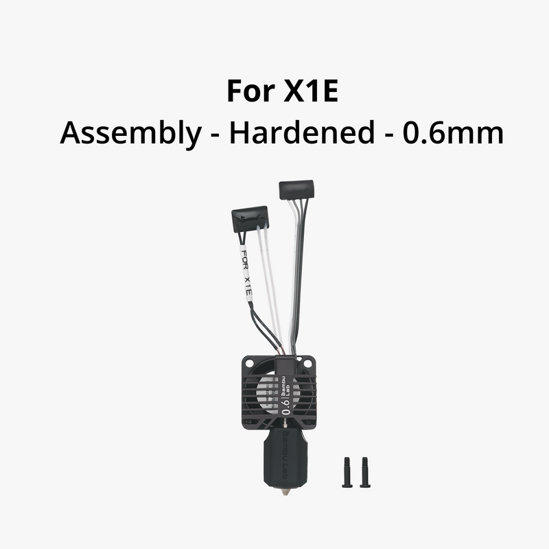 Bambu Lab Complete Hotend Assembly with Hardened / Stainless Steel Nozzle - X1E