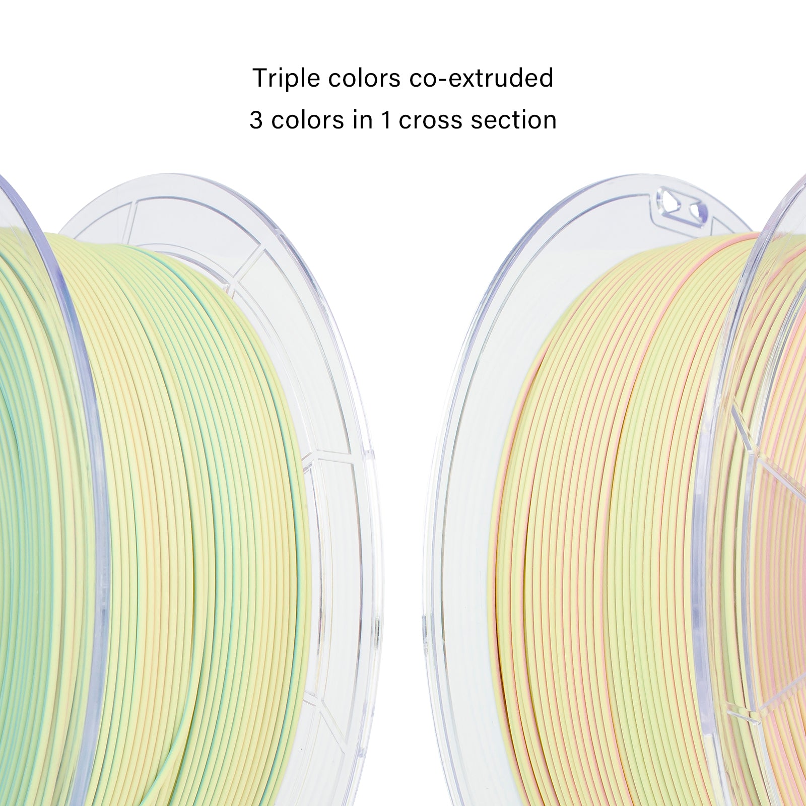 ZIRO Triple Color Co-extrusion Matte PLA Filament - 1kg, 1.75mm