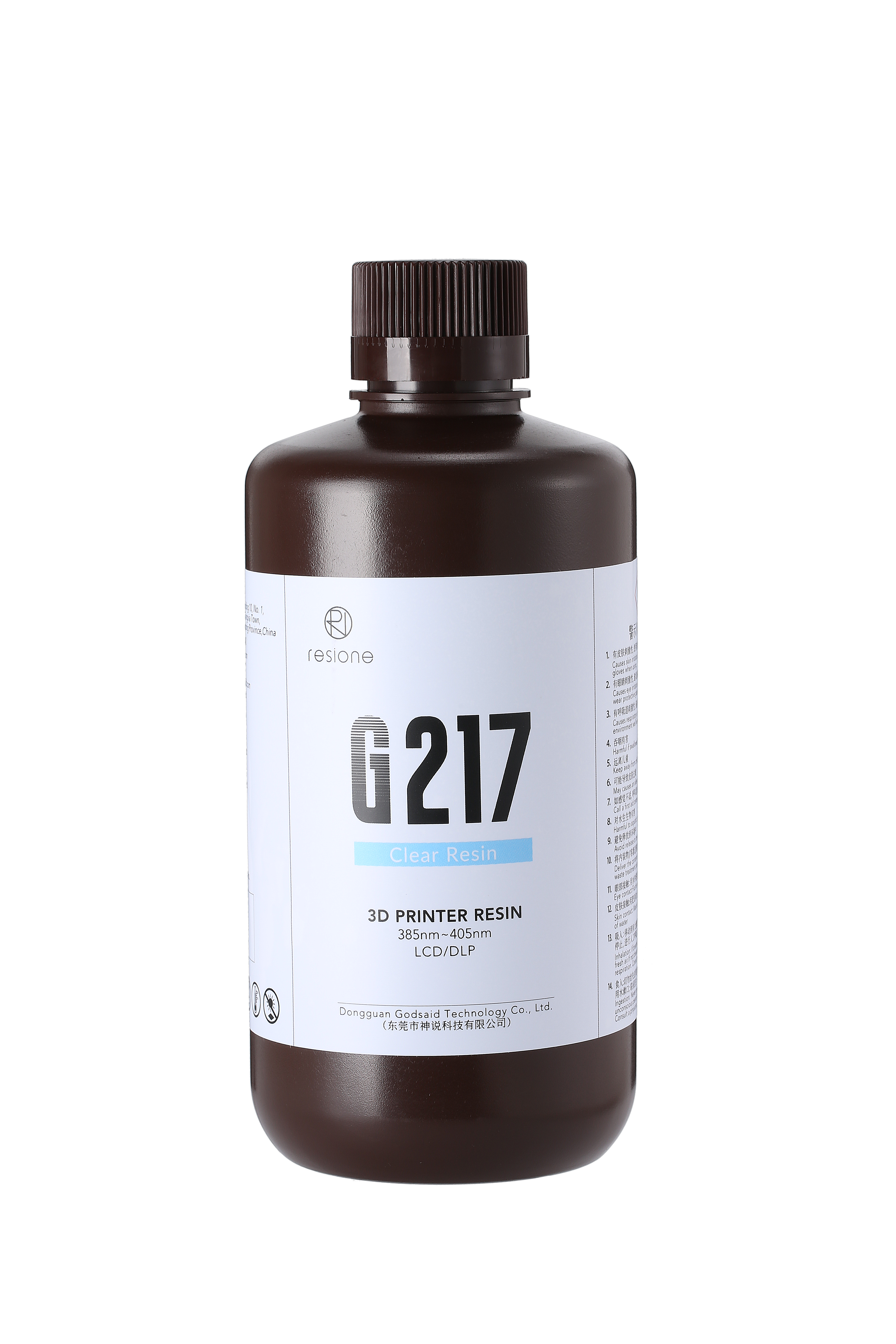 Resione G217 Clear Non-yellowing Tough ABS Like 3D Printer Resin (1kg)
