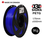 D3D Sigma PETG 1kg 1.75 mm Spooled Various Colors