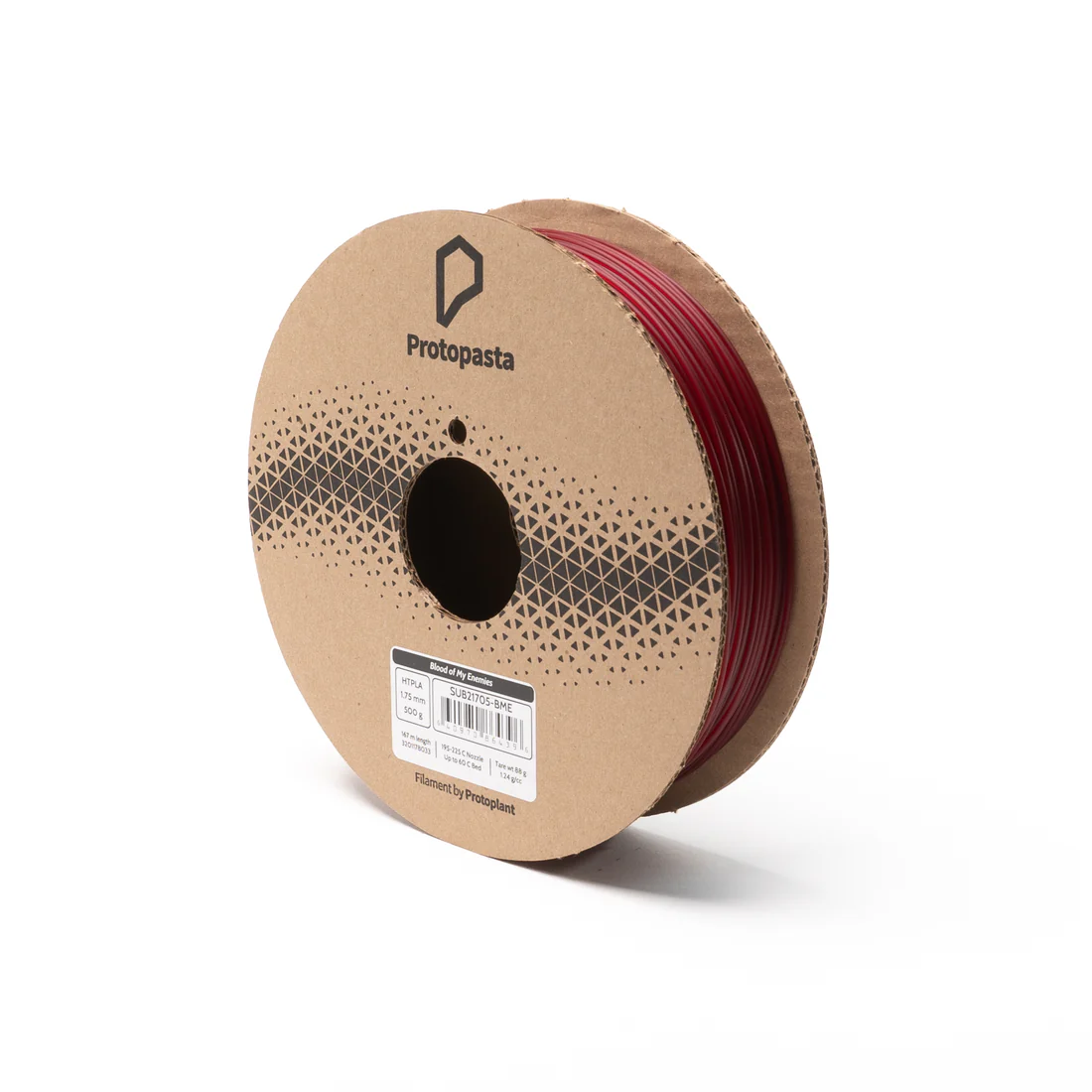 HTPLA Protopasta Rouge Translucide - Le "Sang de mes ennemis" d'Amie - 1,75 mm 500g