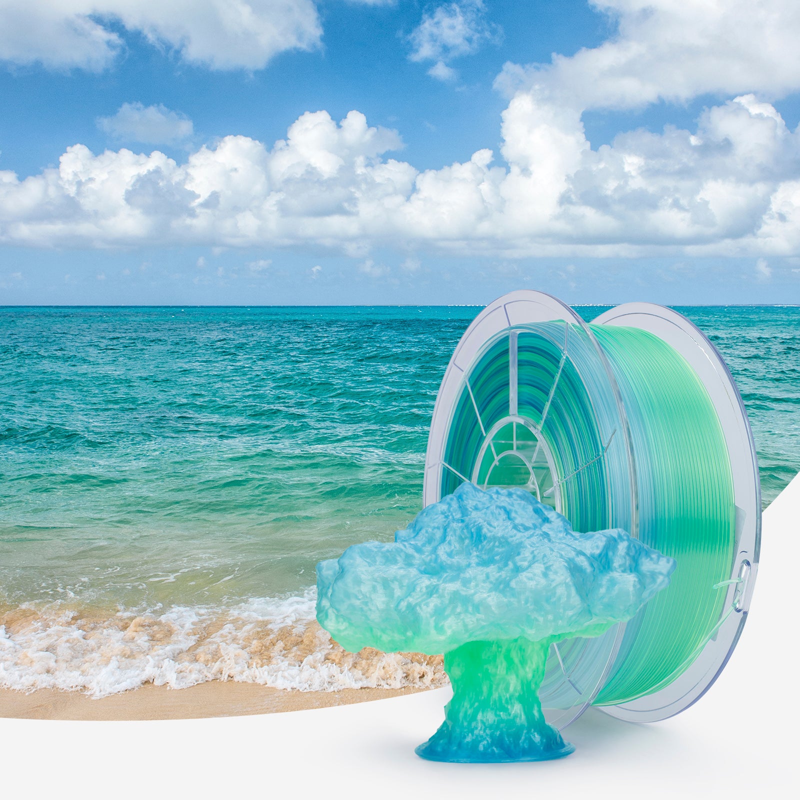 ZIRO Gradient Color Translucent PLA Filament - 1kg, 1.75mm, Season series