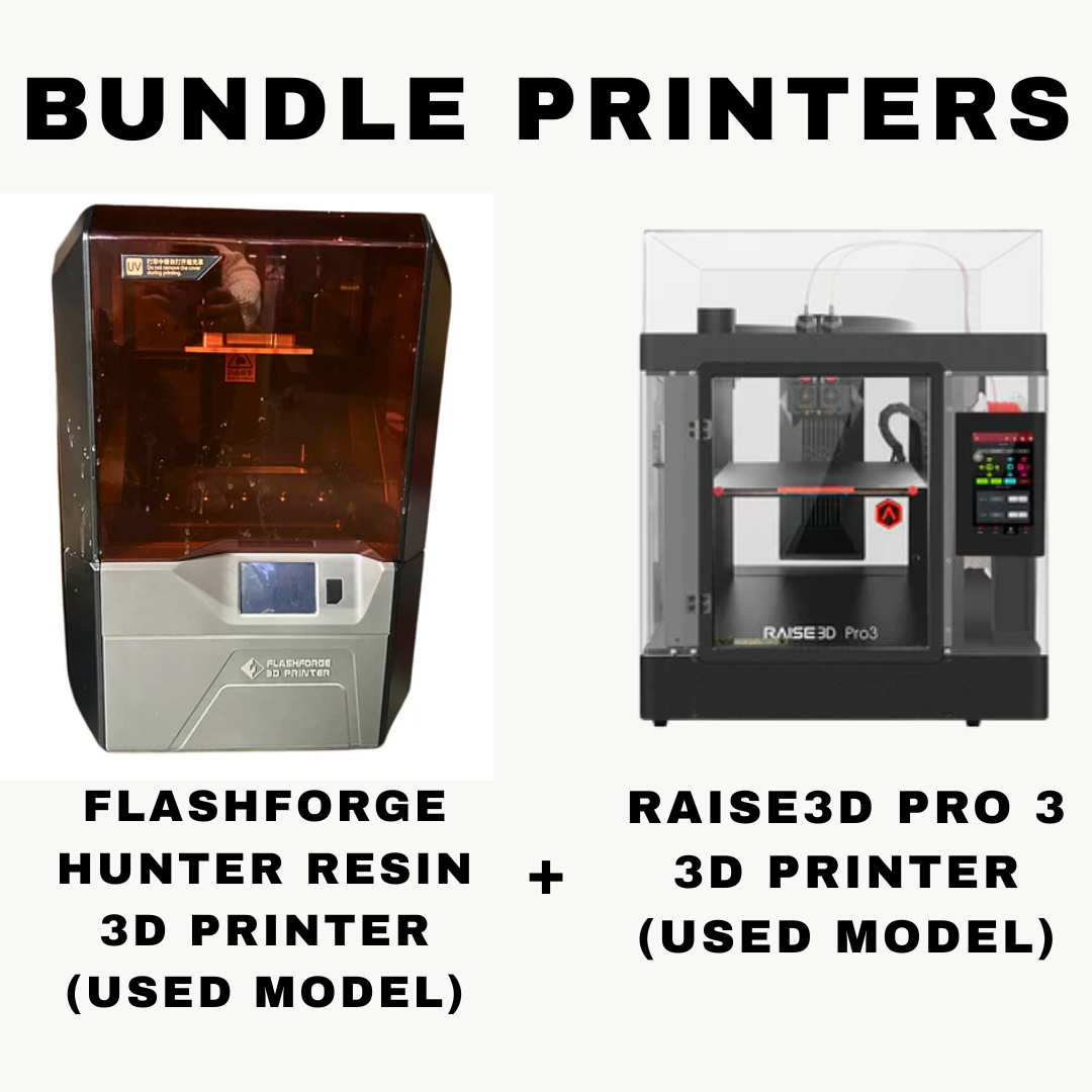 FLASHFORGE Hunter Resin 3D Printer (Used Model) + Raise3D Pro 3 3D Printer (Used Model) - BUNDLE