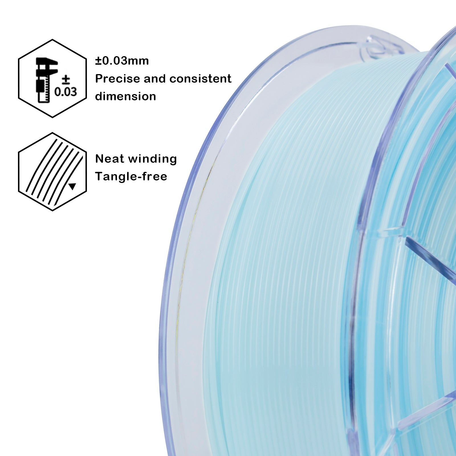 ZIRO Gradient Color Translucent PLA Filament - 1kg, 1.75mm, Season series