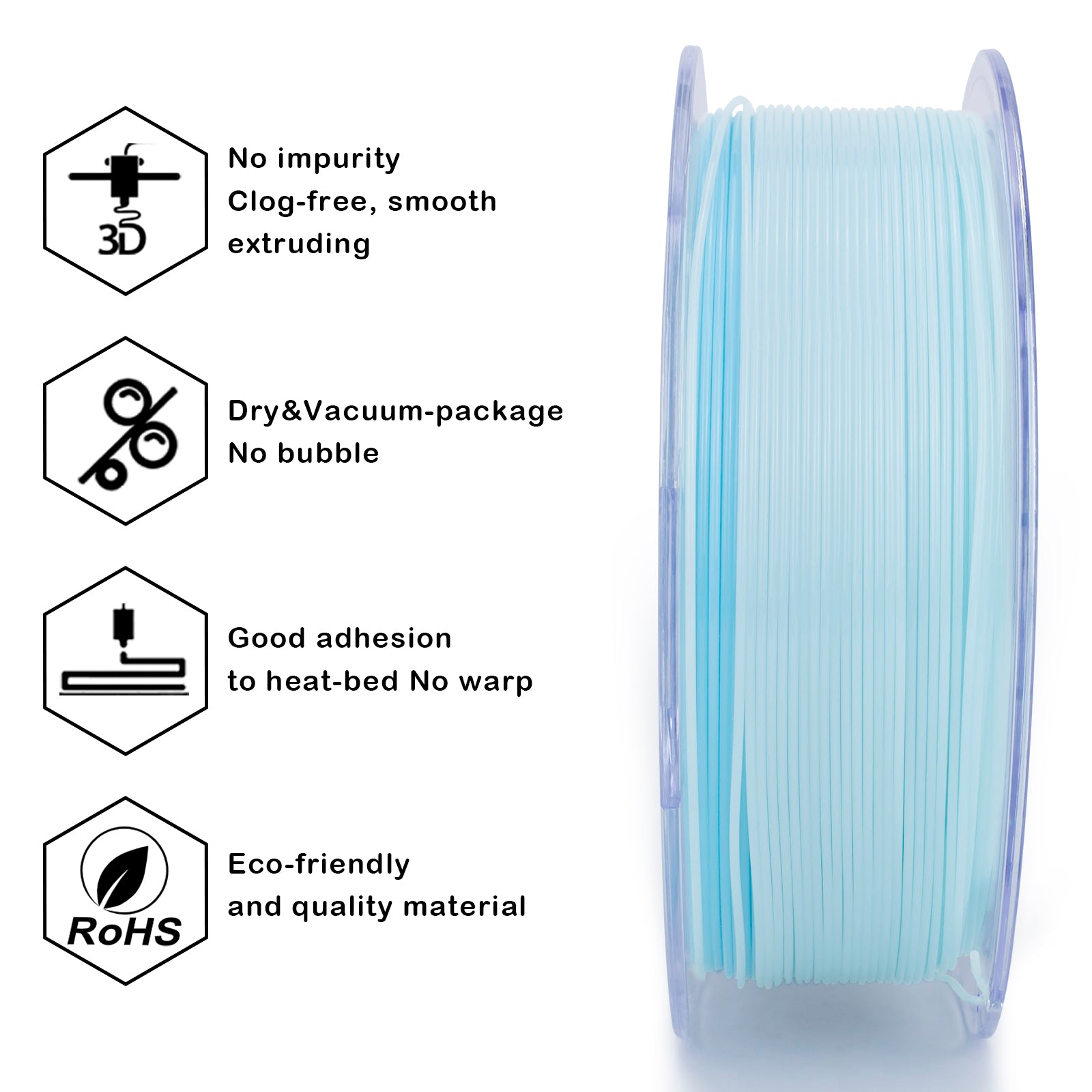 ZIRO Gradient Color Translucent PLA Filament - 1kg, 1.75mm, Season series