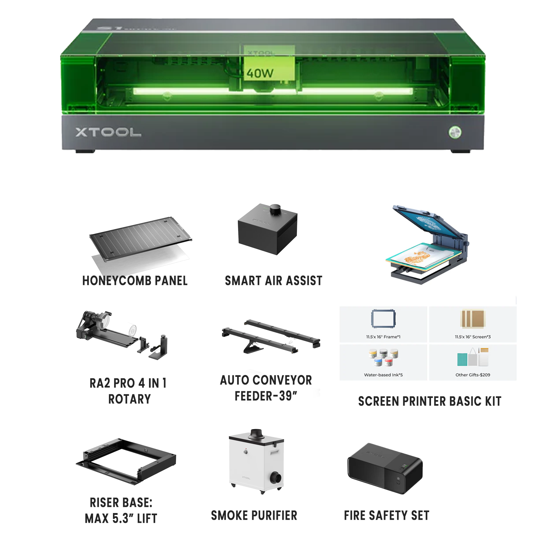 xTool S1 Enclosed Diode Laser Cutter - UL and ETL Certified