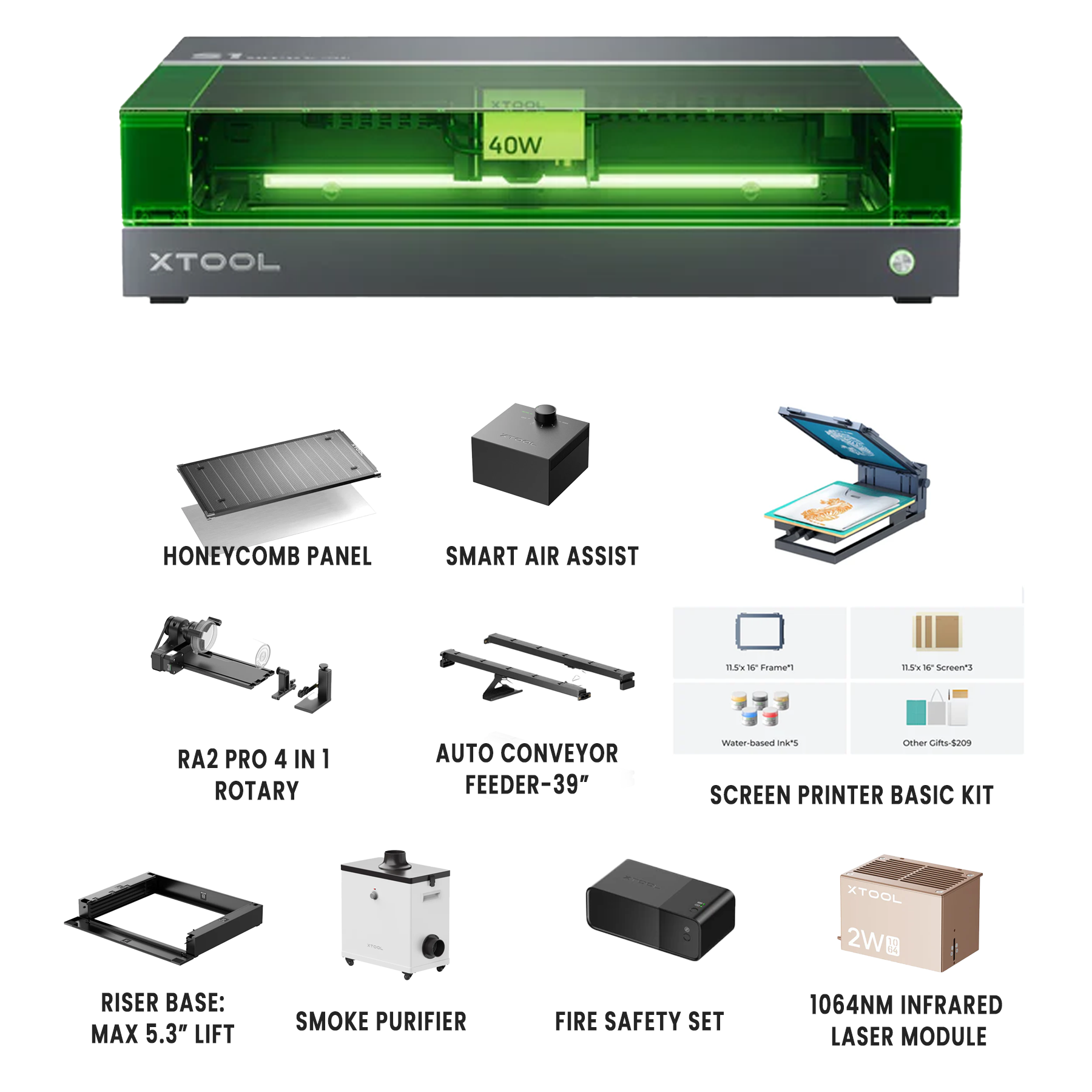 Slightly USED xTool S1 Enclosed Diode Laser Cutter - UL and ETL Certified