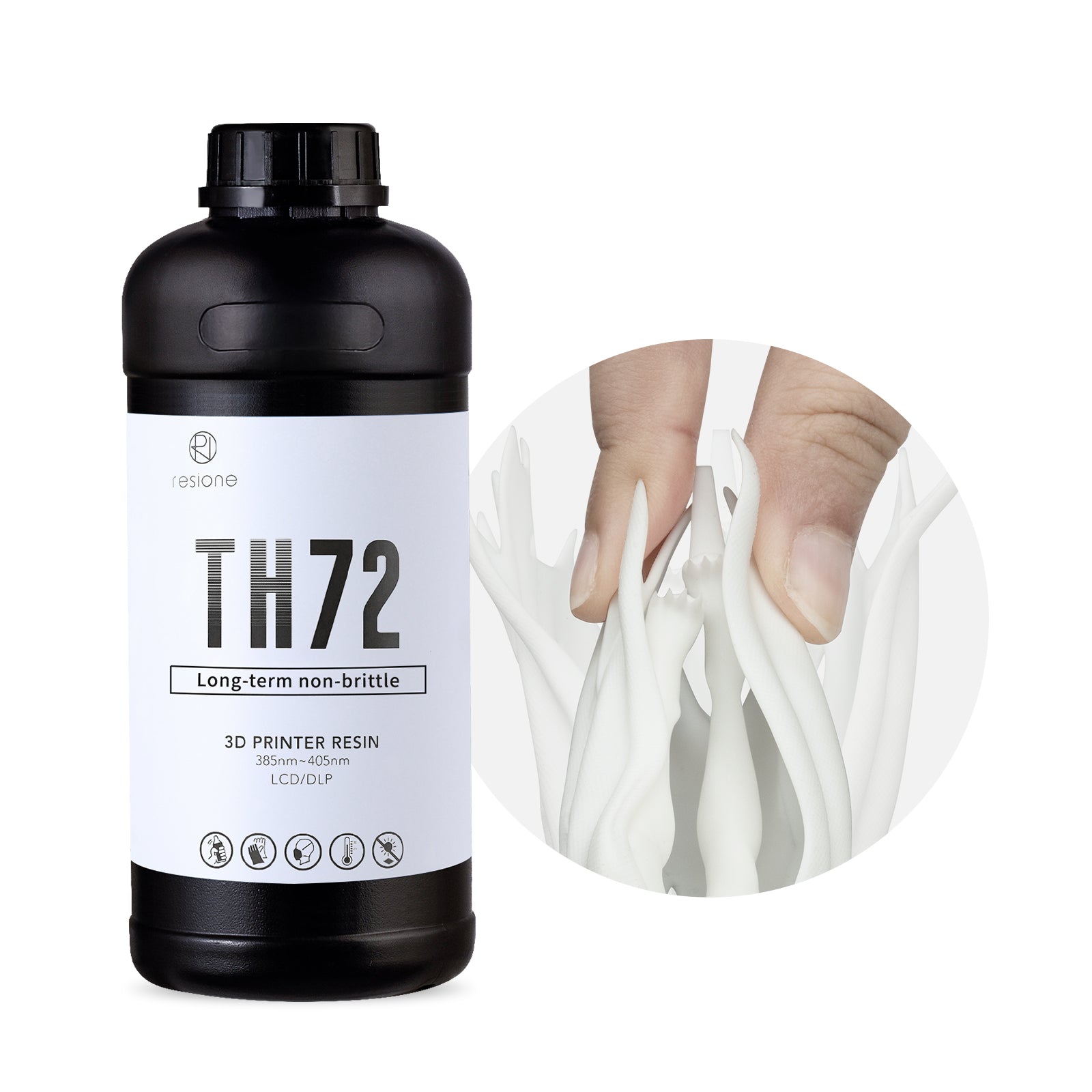 Resione TH72 Long-lasting Non-brittle Resin (1kg) - Various colors