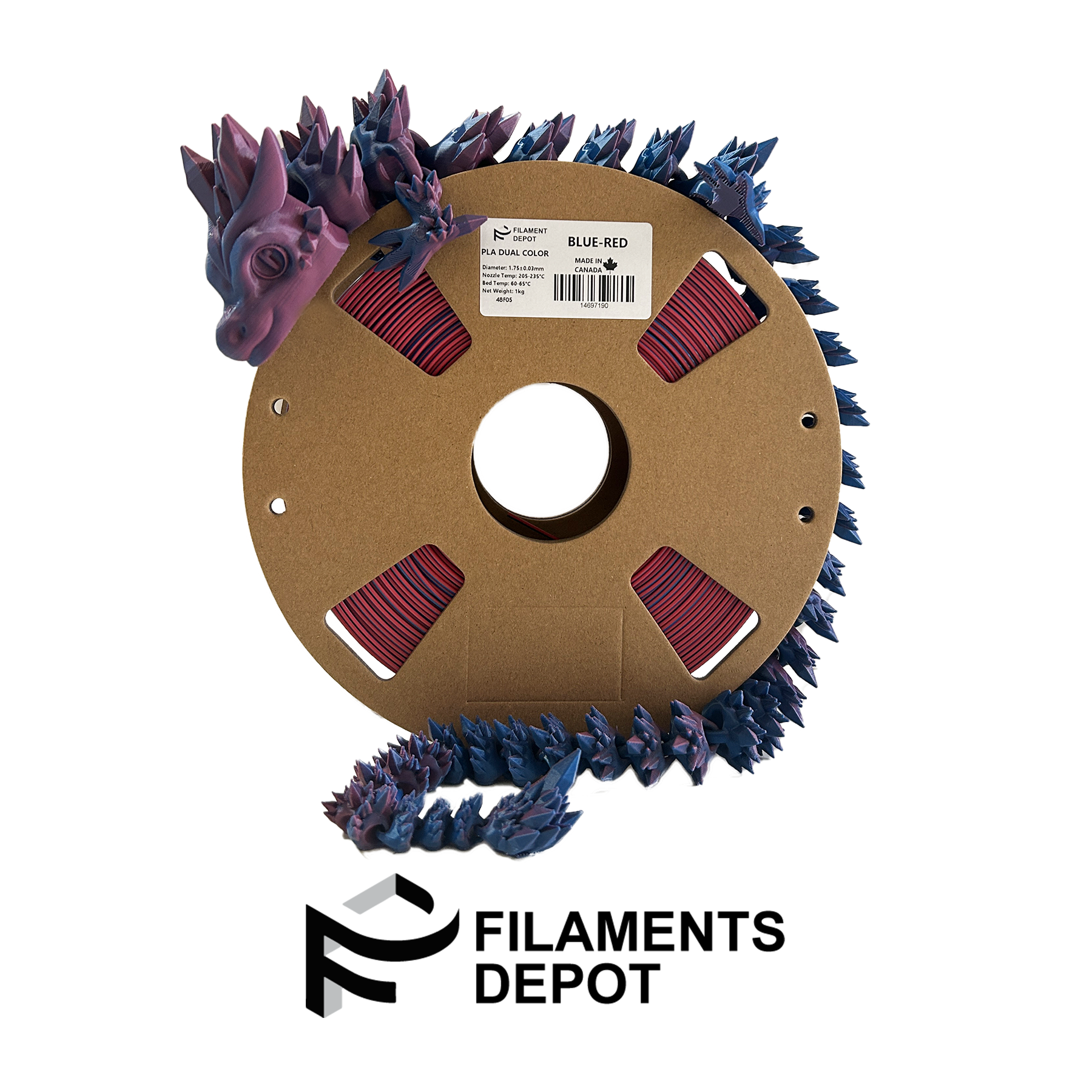 Filaments Depot PLA Dual Color- 1.75mm 1kg