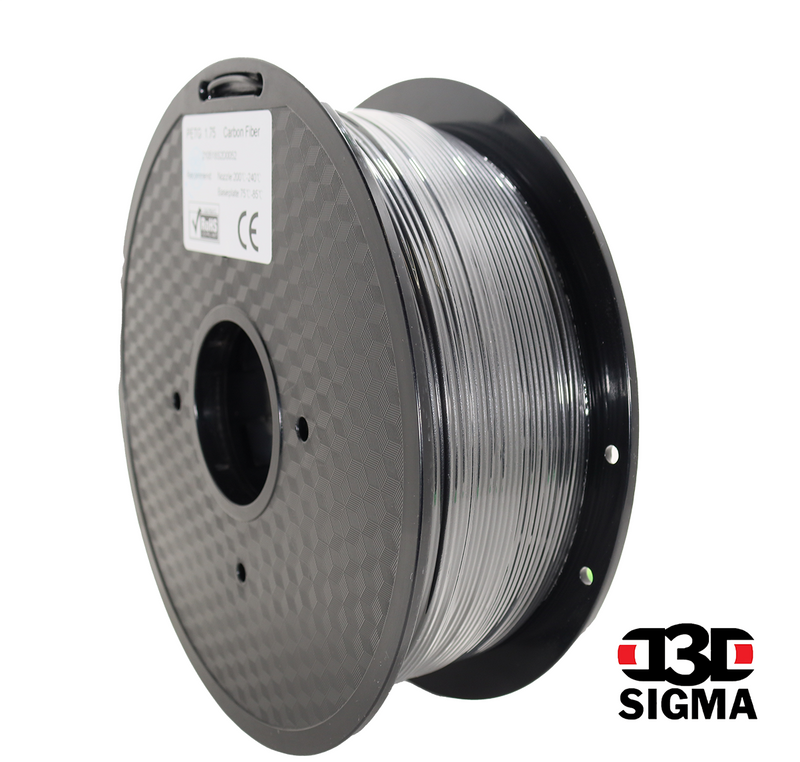 D3D PETG Carbon Fiber 1.75mm 1kg Black - Digitmakers.ca