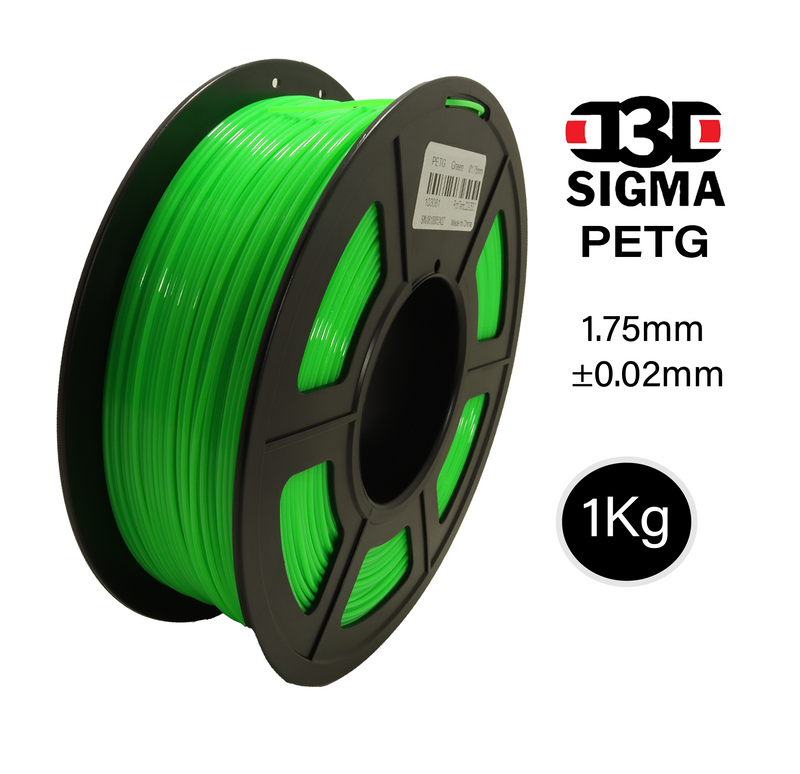 D3D Sigma PETG 1kg 1.75 mm Spooled Various Colors