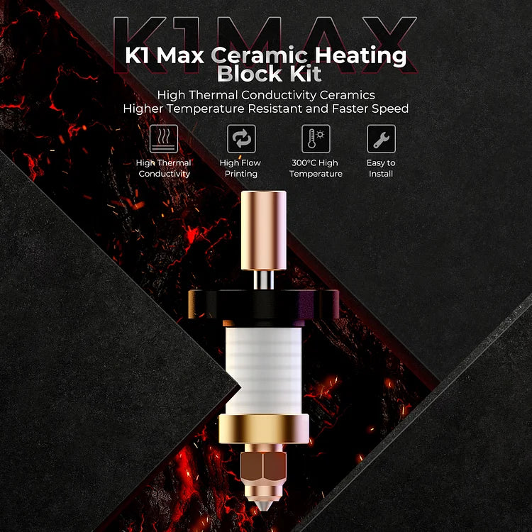 Creality K1 Max Ceramic Heating Block Kit
