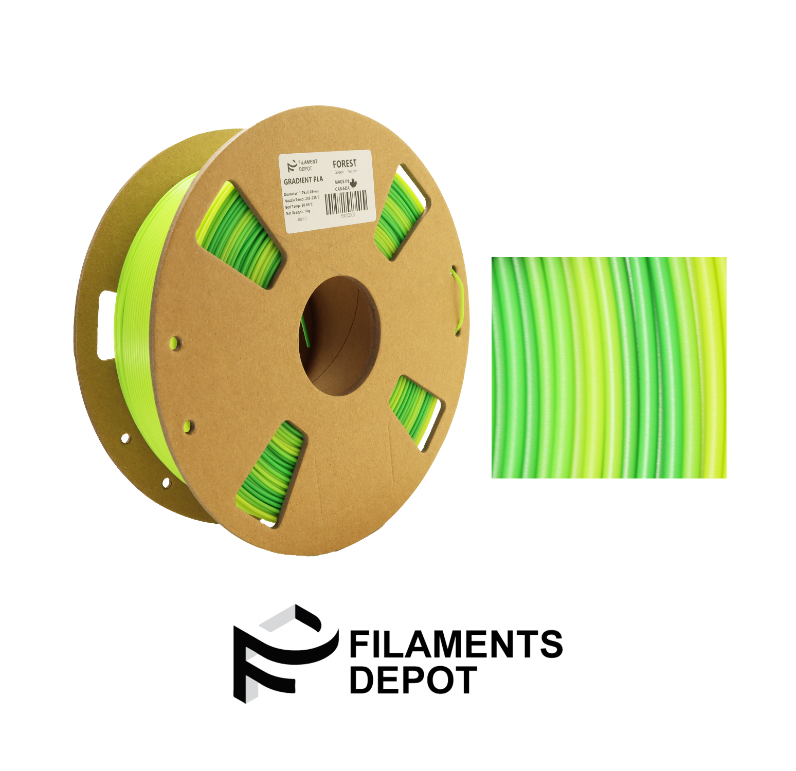 Filaments Depot Gradient PLA - 1.75mm 1kg