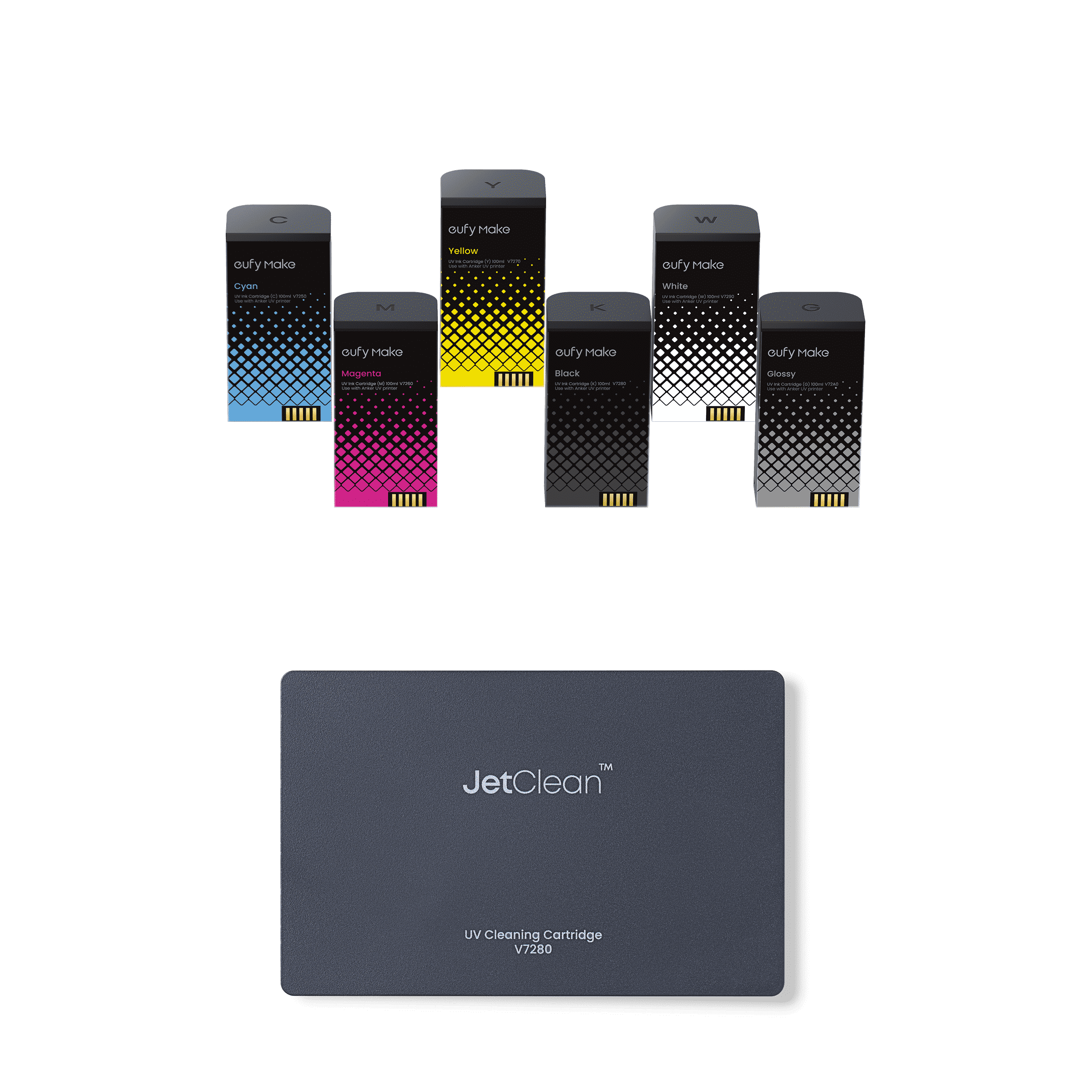 eufyMake Ink and Cleaning Cartridge Kit for UV Printer E1