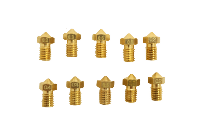 M6 Brass Nozzle Kit - Pack of 10