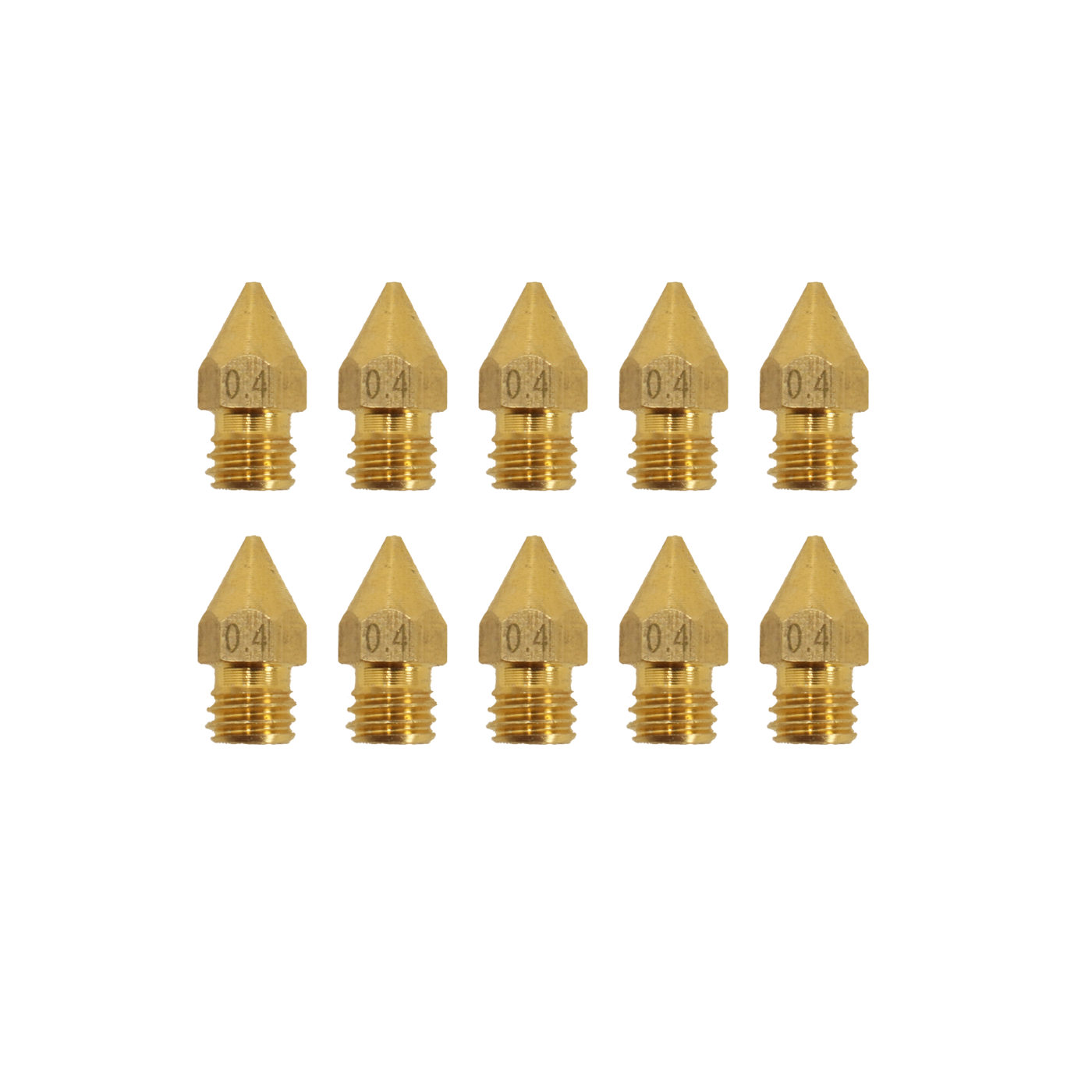 Buse en laiton MK8 1,75 mm - Lot de 10