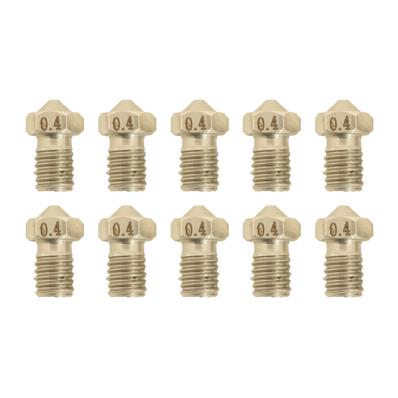M6 Steel  Nozzle Kit - Pack of 10 - 0.4mm