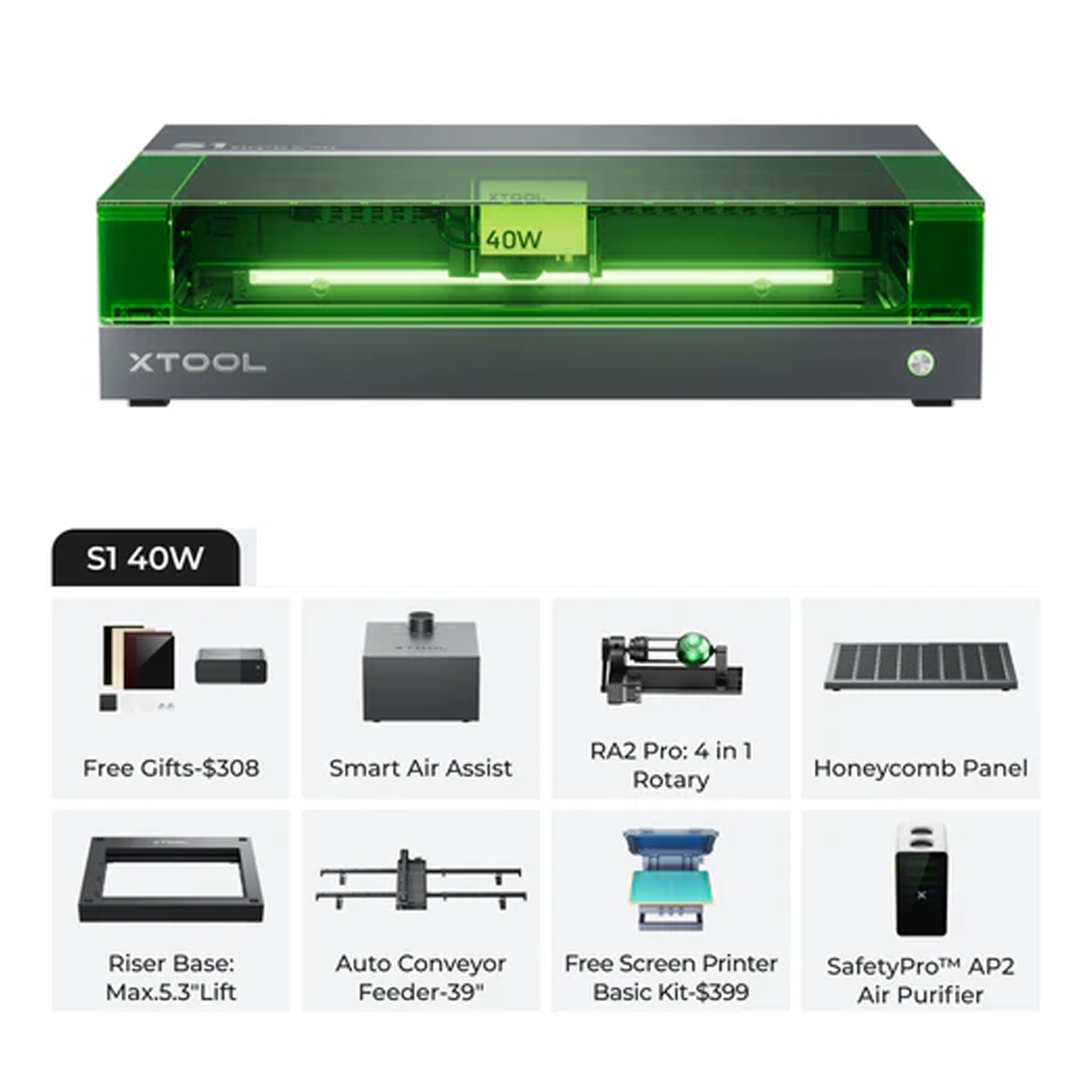 Slightly USED xTool S1 Enclosed Diode Laser Cutter - UL and ETL Certified