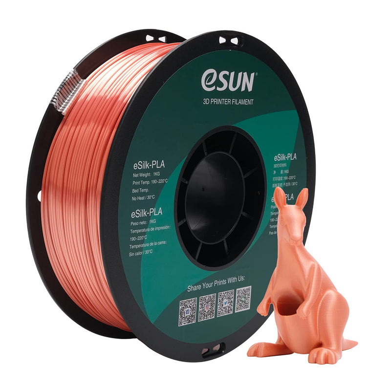 eSun eSilk PLA Filament 1.75mm 1kg Spool Various Colors - Digitmakers.ca