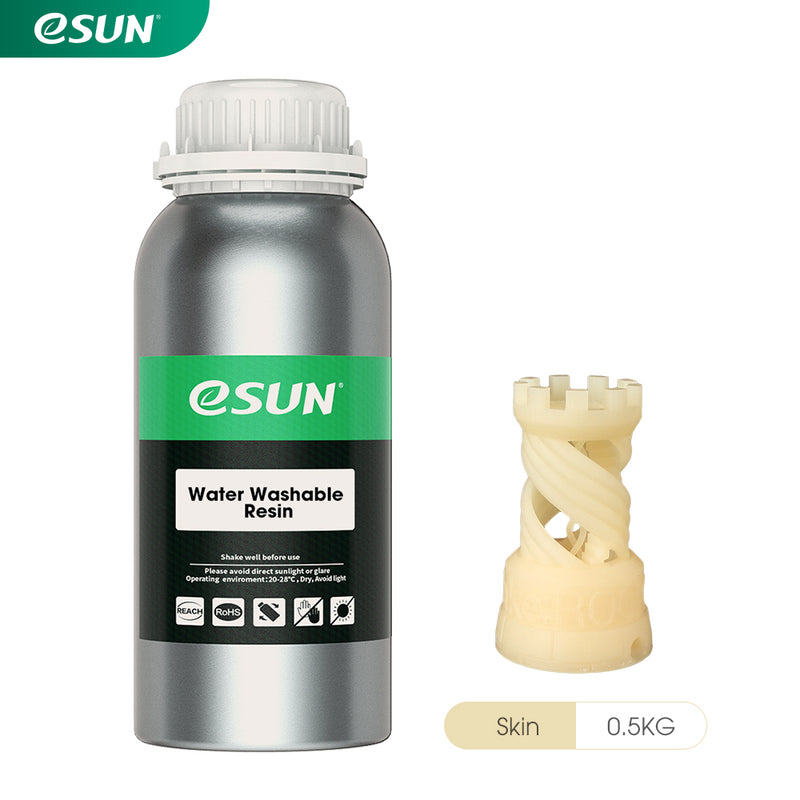 ESUN Water Washable Resin For LCD Printer 500g - various colors - Digitmakers.ca providing 3d printers, 3d scanners, 3d filaments, 3d printing material , 3d resin , 3d parts , 3d printing services