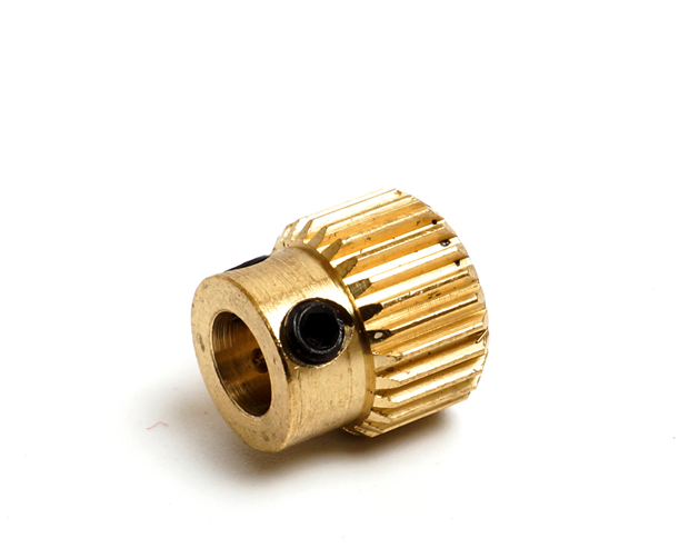 3D Printer Extruder Drive Gear for 1.75mm & 3mm – Brass Pulley 5mm Digitmakers.ca