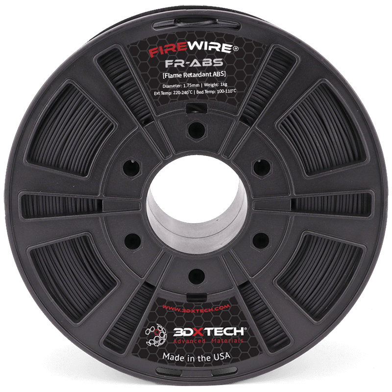 3DXTECH Firewire Flame Resistant FR-ABS 1.75mm 750g Black Digitmakers.ca