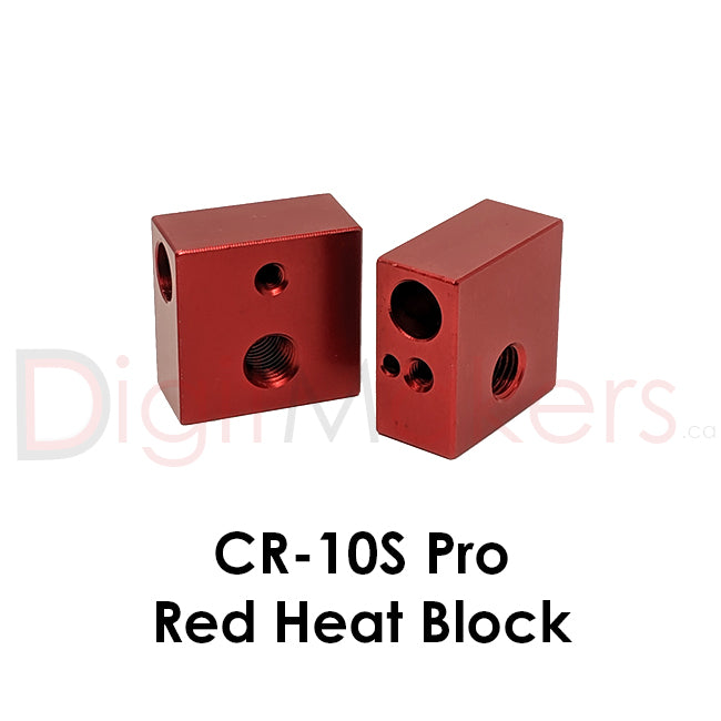 Red Heater Block for CR-10S Pro - Digitmakers.ca providing 3d printers, 3d scanners, 3d filaments, 3d printing material , 3d resin , 3d parts , 3d printing services
