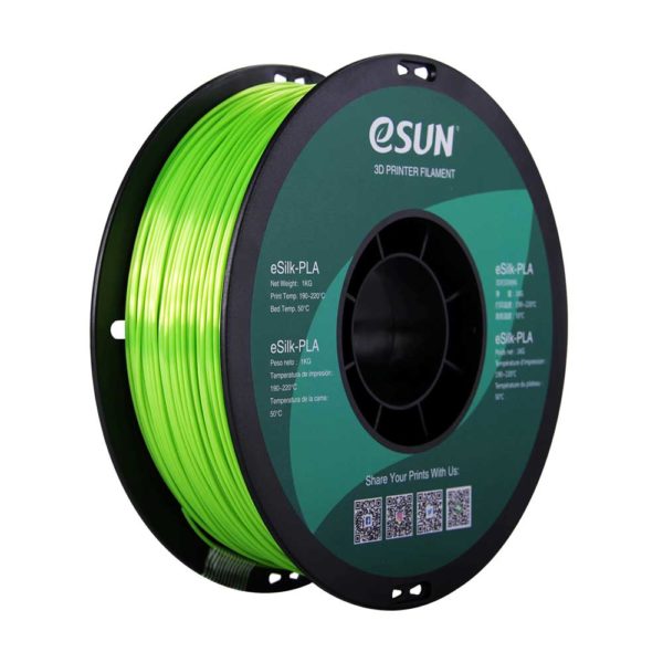 eSun eSilk PLA Filament 1.75mm 1kg Spool Various Colors - Digitmakers.ca providing 3d printers, 3d scanners, 3d filaments, 3d printing material , 3d resin , 3d parts , 3d printing services