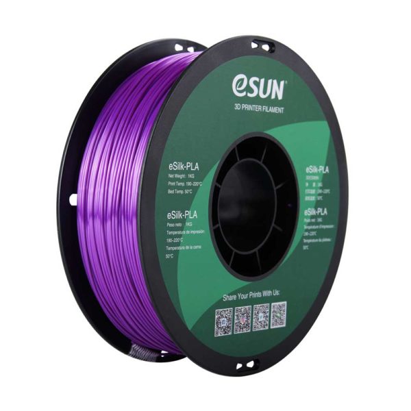 eSun eSilk PLA Filament 1.75mm 1kg Spool Various Colors - Digitmakers.ca providing 3d printers, 3d scanners, 3d filaments, 3d printing material , 3d resin , 3d parts , 3d printing services