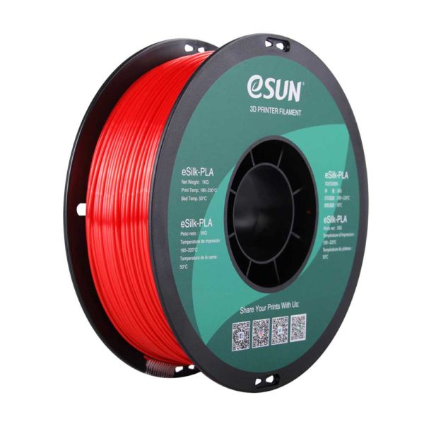 eSun eSilk PLA Filament 1.75mm 1kg Spool Various Colors - Digitmakers.ca providing 3d printers, 3d scanners, 3d filaments, 3d printing material , 3d resin , 3d parts , 3d printing services